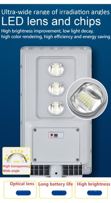 ضوء شارع LED شمسي مدمج من البولي سيليكون ABS جديد 30 واط مقاوم للماء IP65