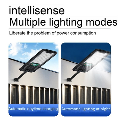 ضوء شارع LED شمسي معتمد بشهادة CE مع مستشعر حركة مدمج IP65 للطرق السريعة للاستخدام الخارجي هيكل ABS مزود بالطاقة