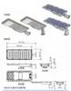 160lm/W سطوع ضوء شارع شمسي متكامل 10 واط 20 واط إضاءة طريق LED