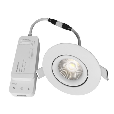 38/60 درجة زاوية الشعاع الذكية LED دوونلايتس 8W يعتم / درجة حرارة اللون قابل للتعديل