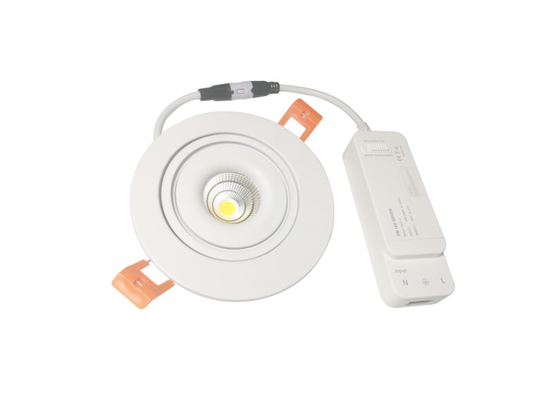 ألومنيوم مصباح جسم راحة قابل للتعديل يقود Downlights 7W CCT Taiji CSP COB تكنولوجيا