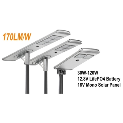 ارتفاع شمعة بالطاقة الشمسية أضواء الشوارع في الهواء الطلق 170lm / ث 60W SMD IP65 للطريق