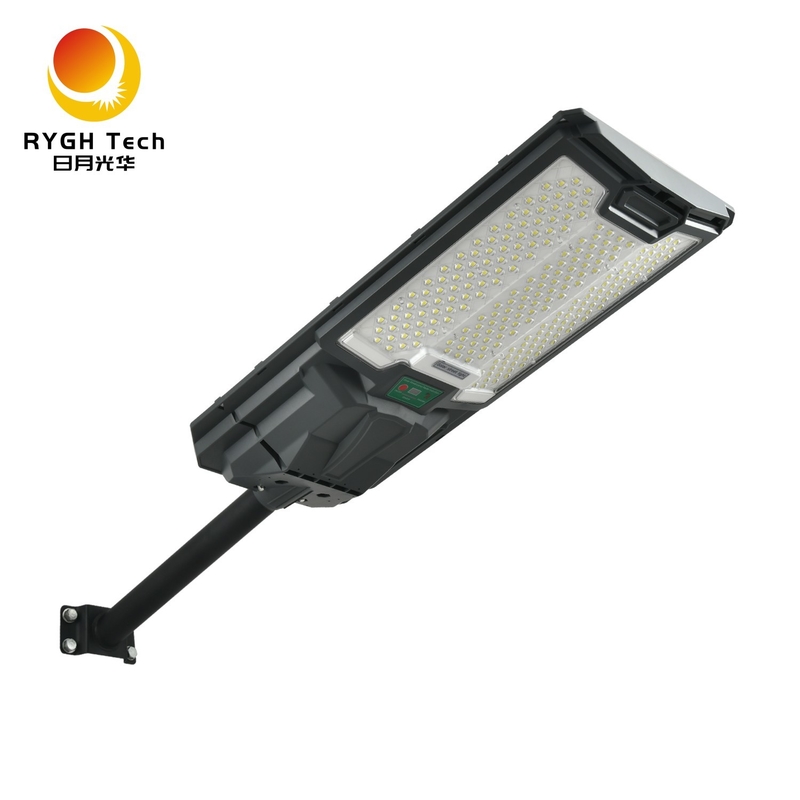 منطقة إضاءة واسعة 300 متر مربع مع رقائق LED 5050 عالية السطوع، مصباح شارع LED شمسي متكامل 30 واط