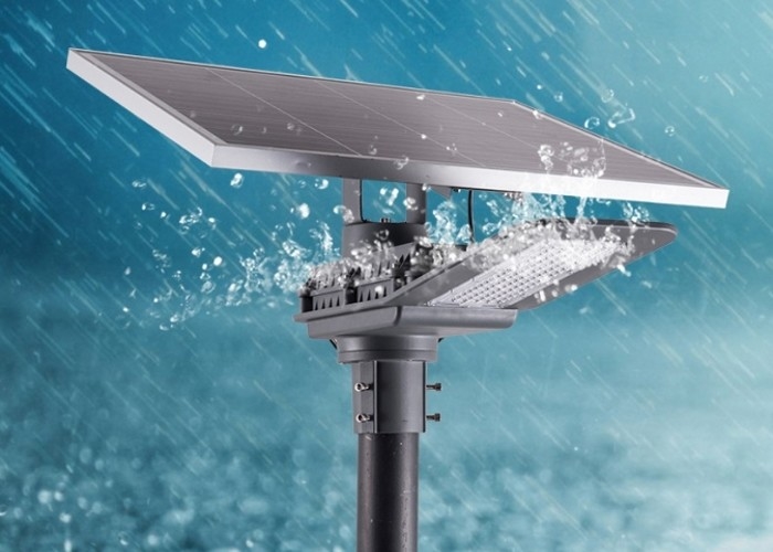 SMD 30W IP65 المصابيح الشمسية في الهواء الطلق شارع 120 LM / W مع لوحة البطارية الشمسية