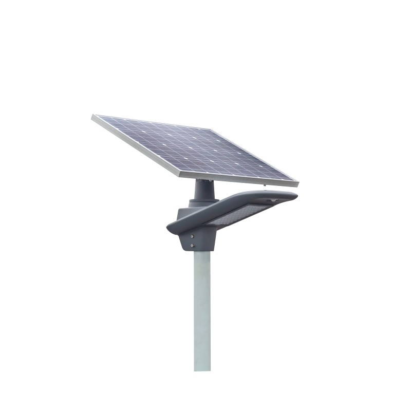 130-150LM / W ارتفاع التجويف 60W DC 11.1V البطارية الذكية تعمل بالطاقة الشمسية الصمام شارع الخفيفة رمادي الإسكان مع ضمان 3 سنوات