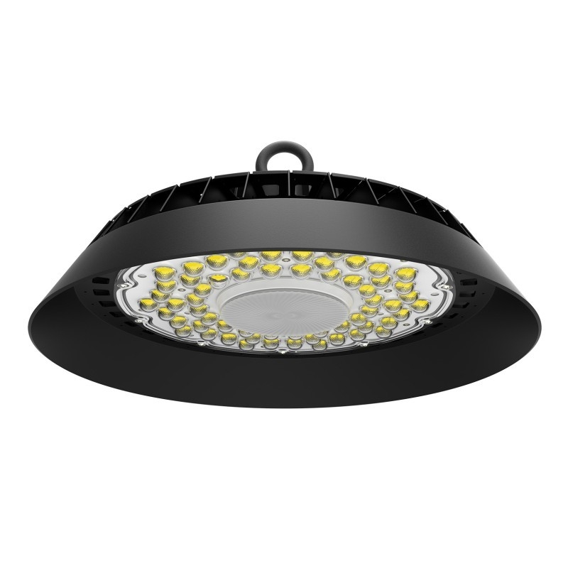 100Lm / ث UFO LED عالية خليج ضوء اللون الأسود الإسكان MEANWELL سائق DOB المختار